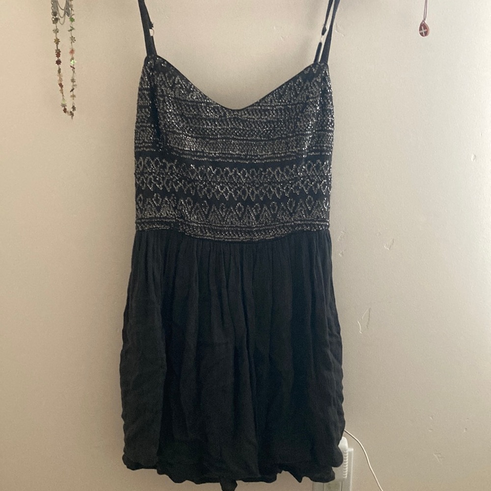 Beaded Gray/ Silver Hollister Dress